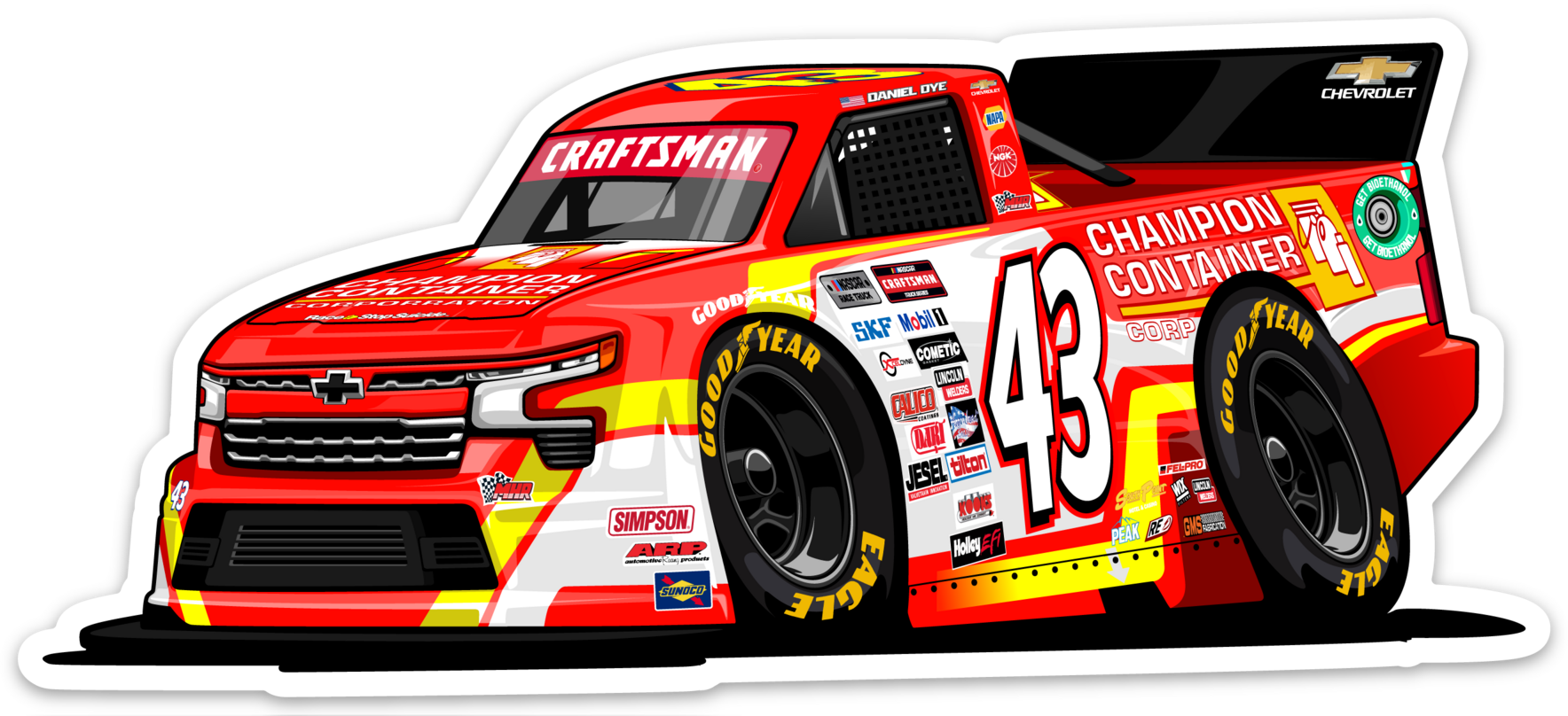 Decal 2024 Truck Series Daniel Dye Racing