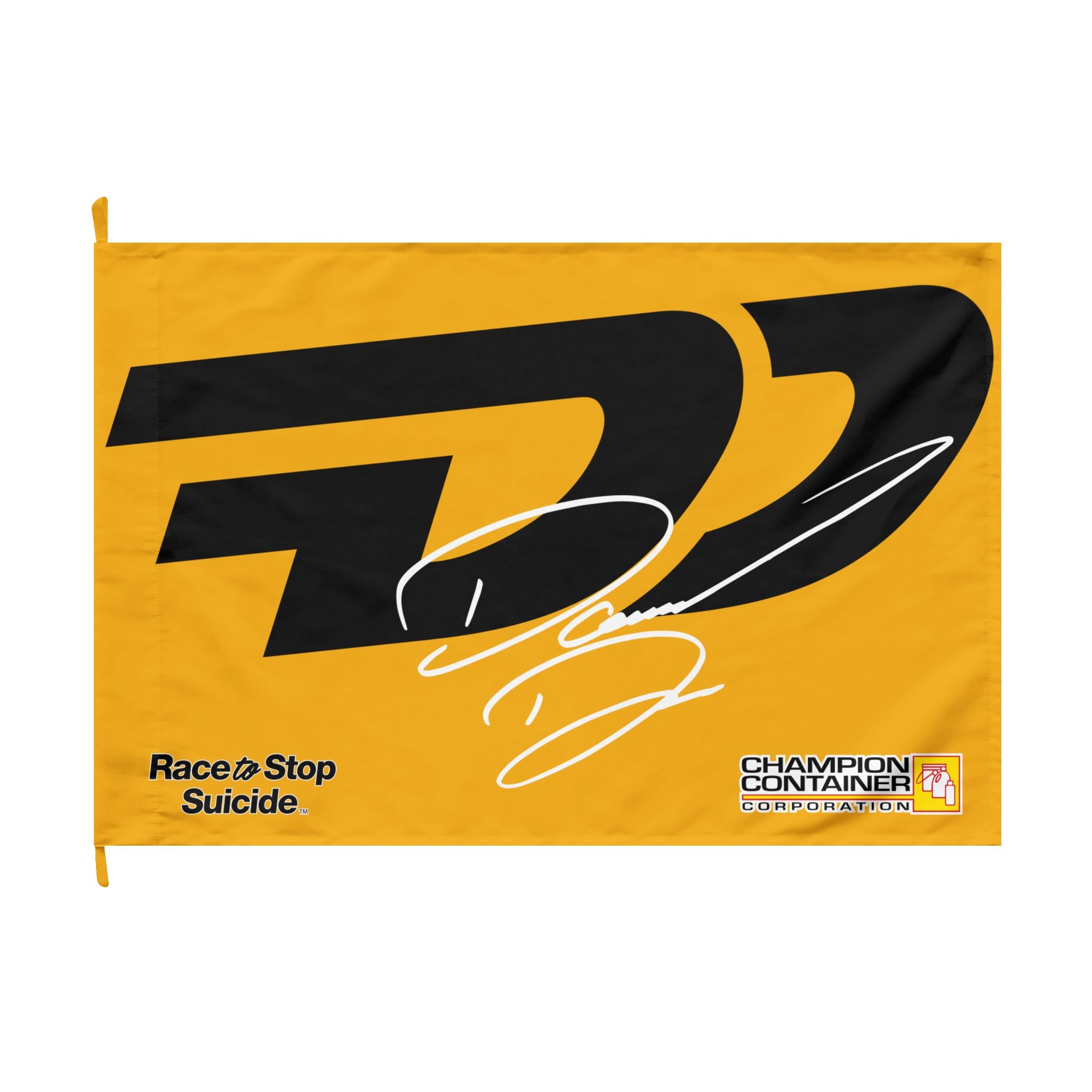 Daniel Dye double-sided race and awareness flag