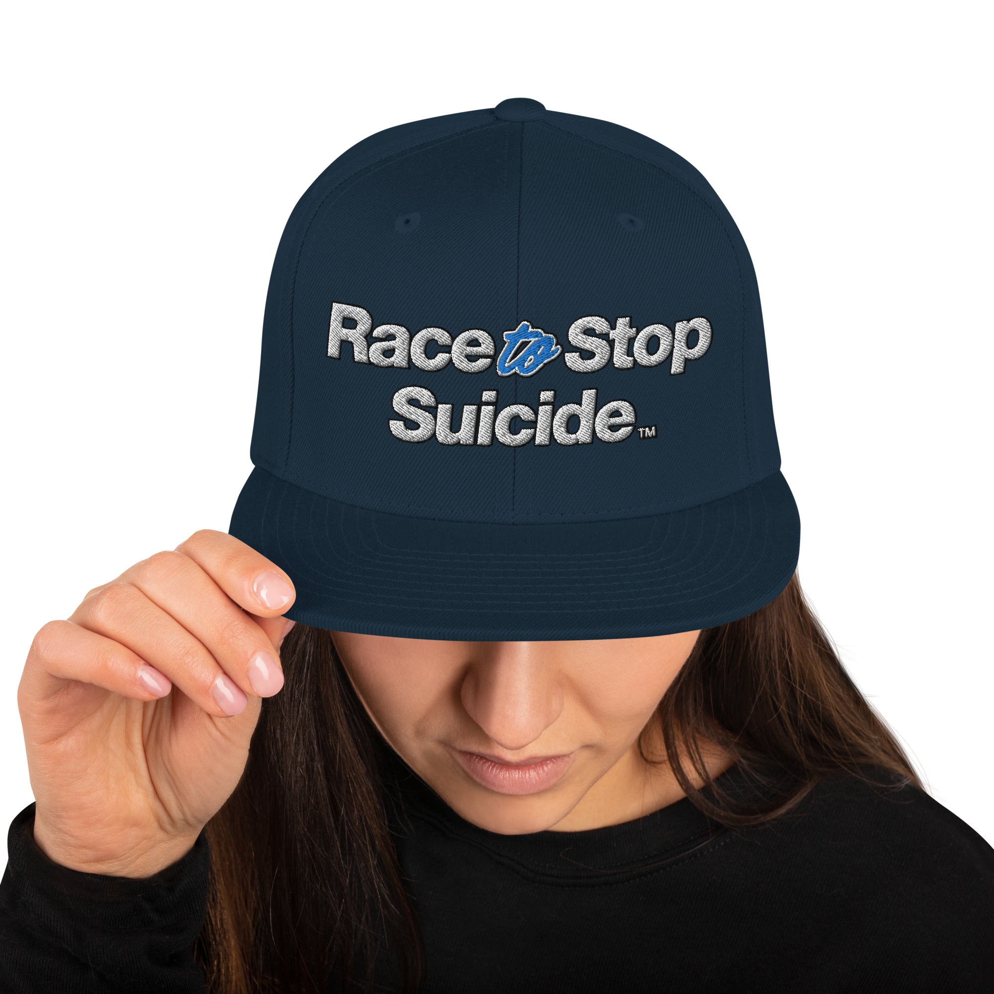 Daniel Dye Race to Stop Suicide flat brim snapback hat