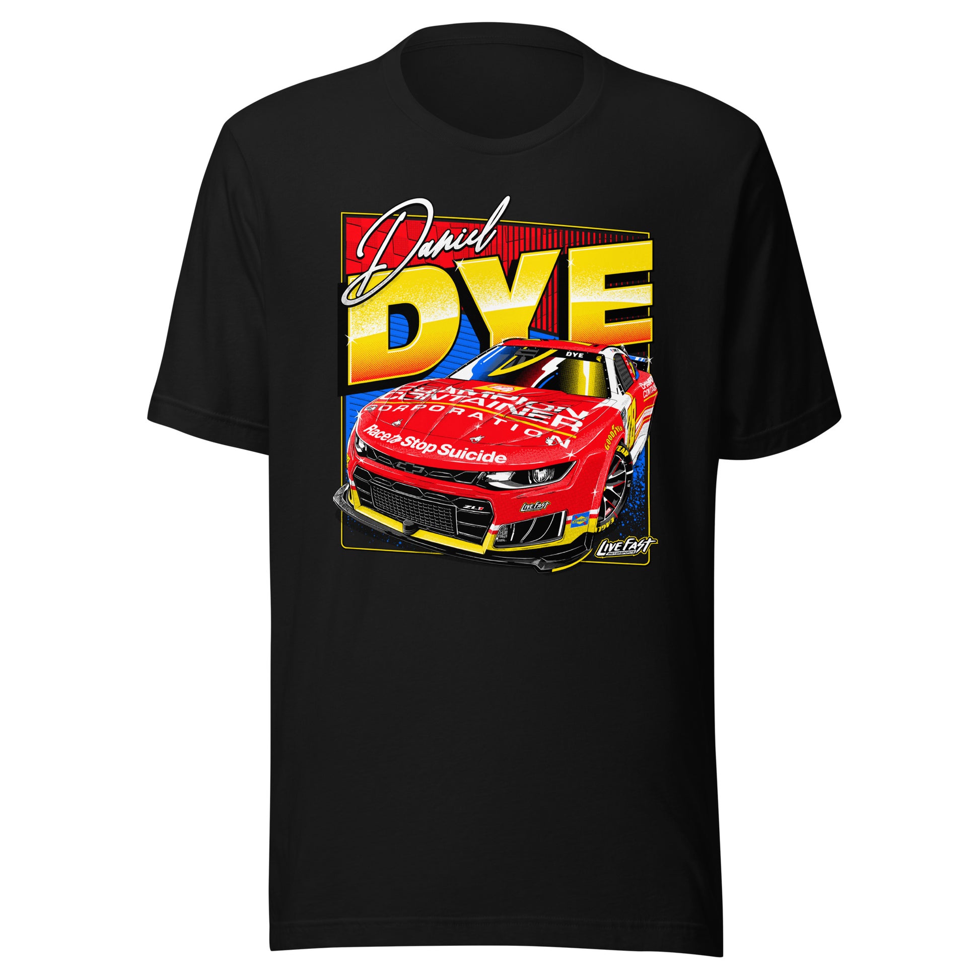 Daniel Dye #78 NASCAR Cup Series t-shirt in premium cotton, front view